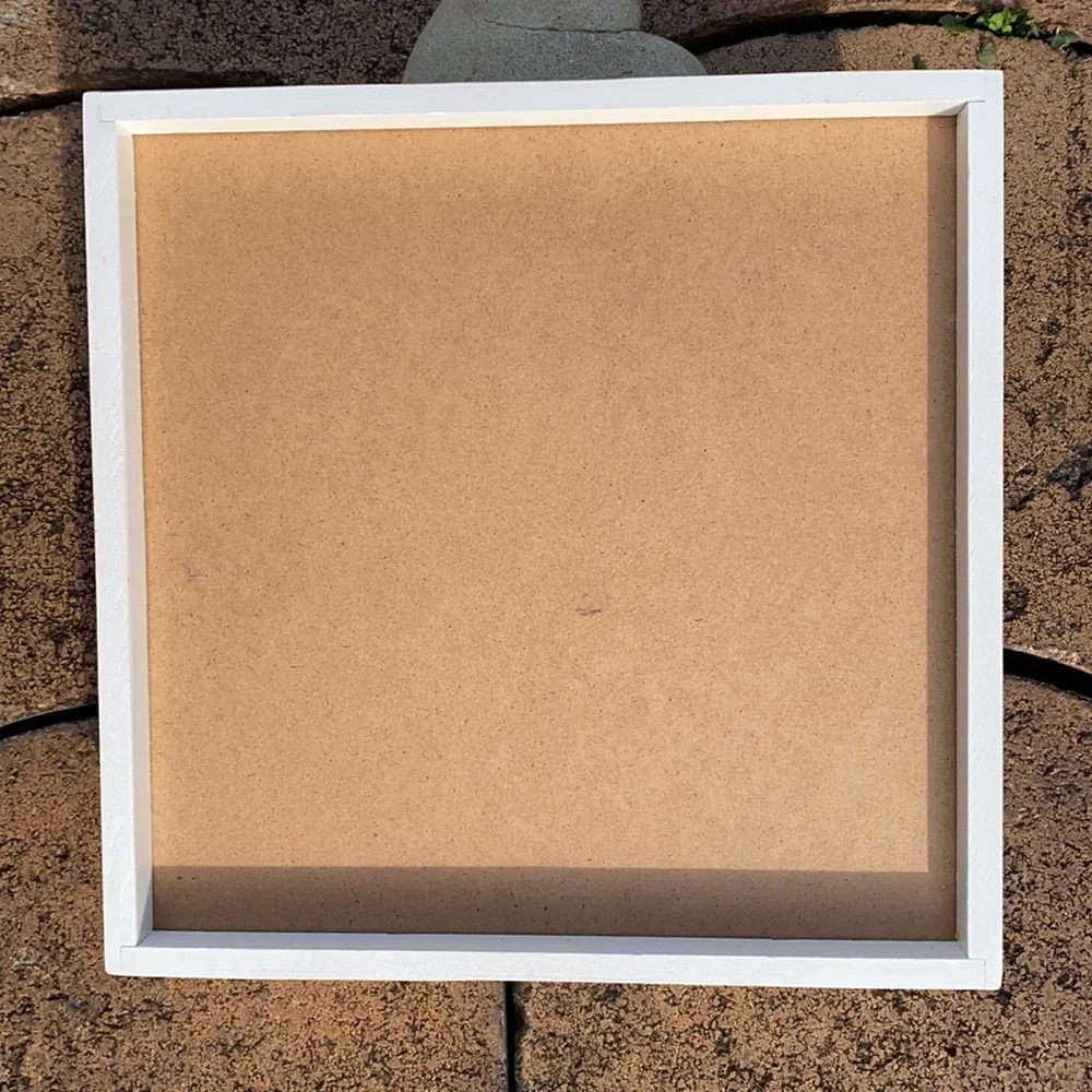 Christmas Tray - Hand Made - Wood Under Glass NWOT